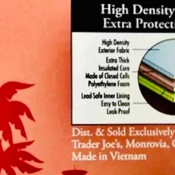 Trader Joe's Large Insulated Reusable Tote Bag 8 Gallon Peach Color LIMITED NWT - Picture 5 of 7